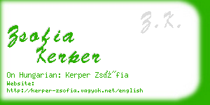 zsofia kerper business card